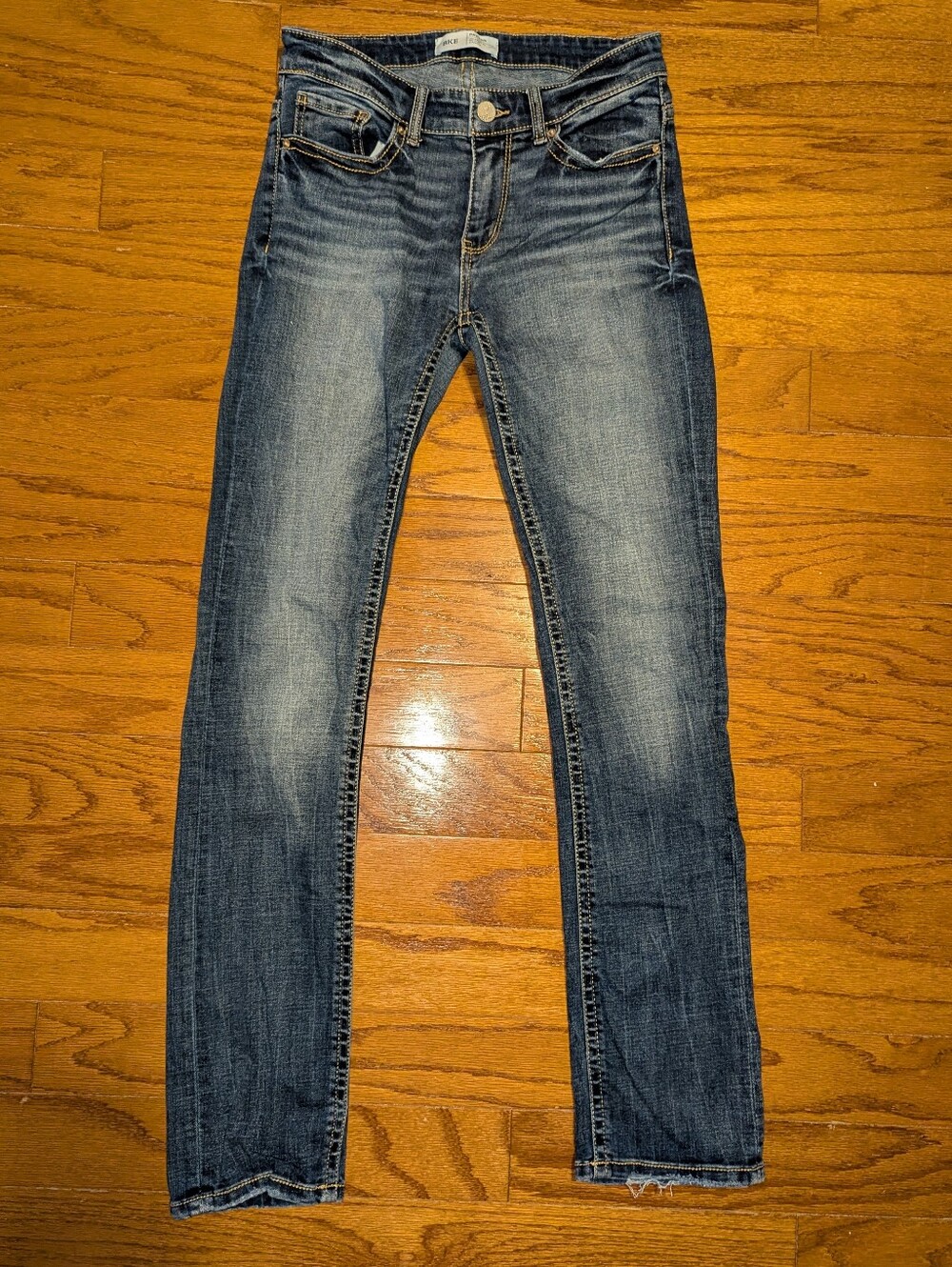 BKE Payton straight leg jeans - size 2 or 26 - medium wash - mid rise